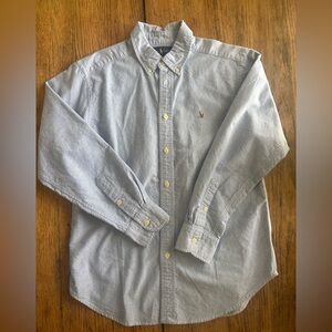 Boys Polo by Ralph Lauren Pale Blue Button-Down Oxford Shirt